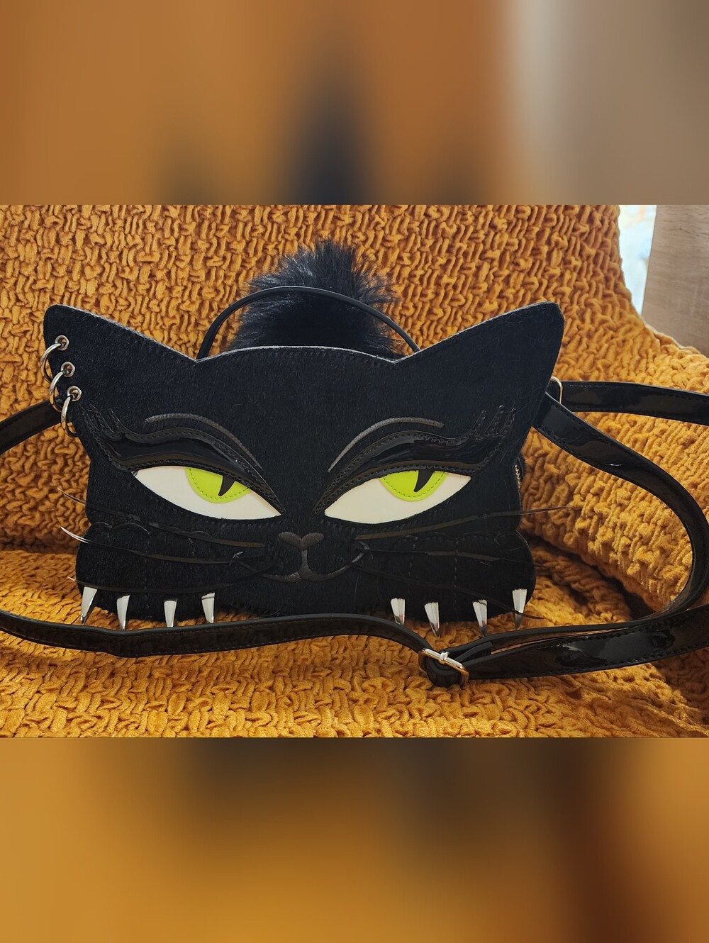 Current Mood Black Crossbody Bag with Character and Spark